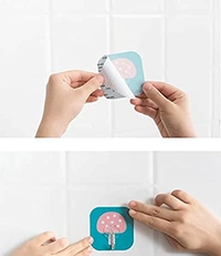 #A00 Colourful Waterproof Self Adhesive Heavy Duty Utility Wall Hooks (10 pcs)