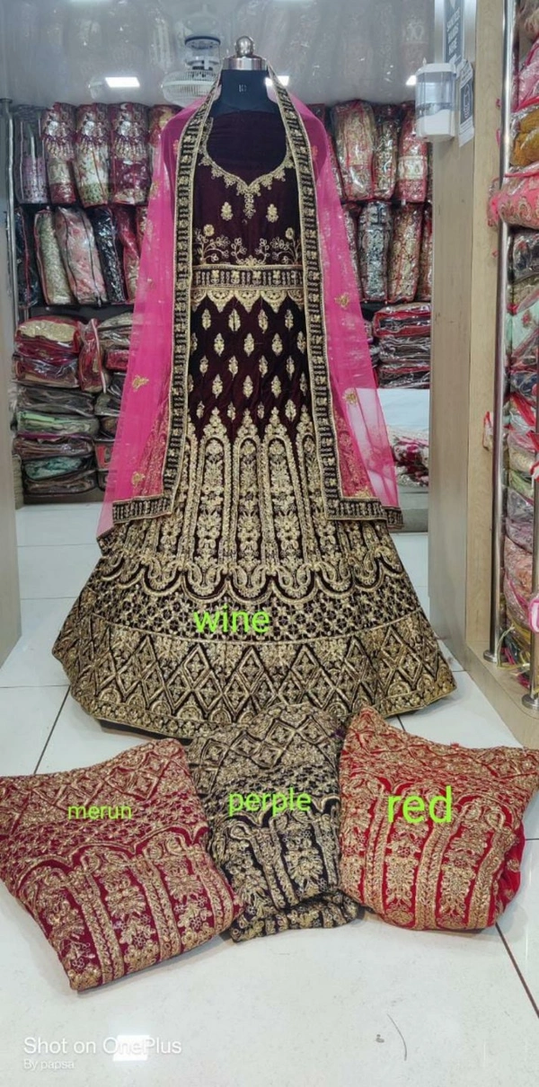 Bridal MNX 35 | Lehenga Choli - wine, Free