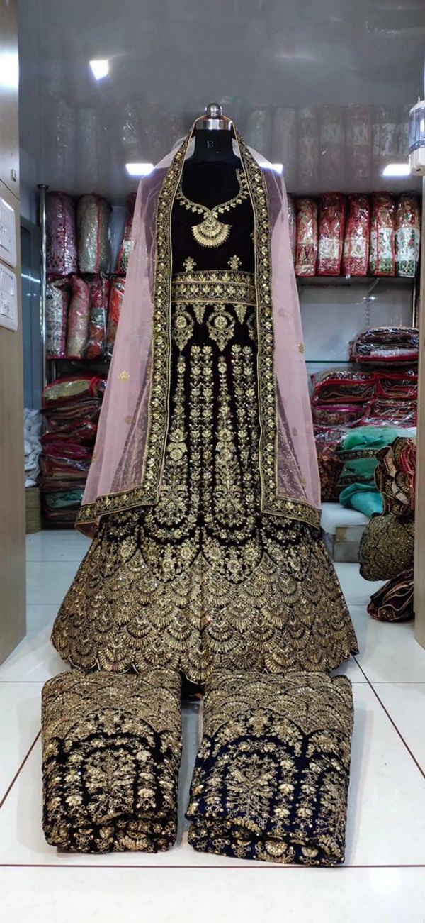Bridal MNX 44 | Lehenga Choli - wine