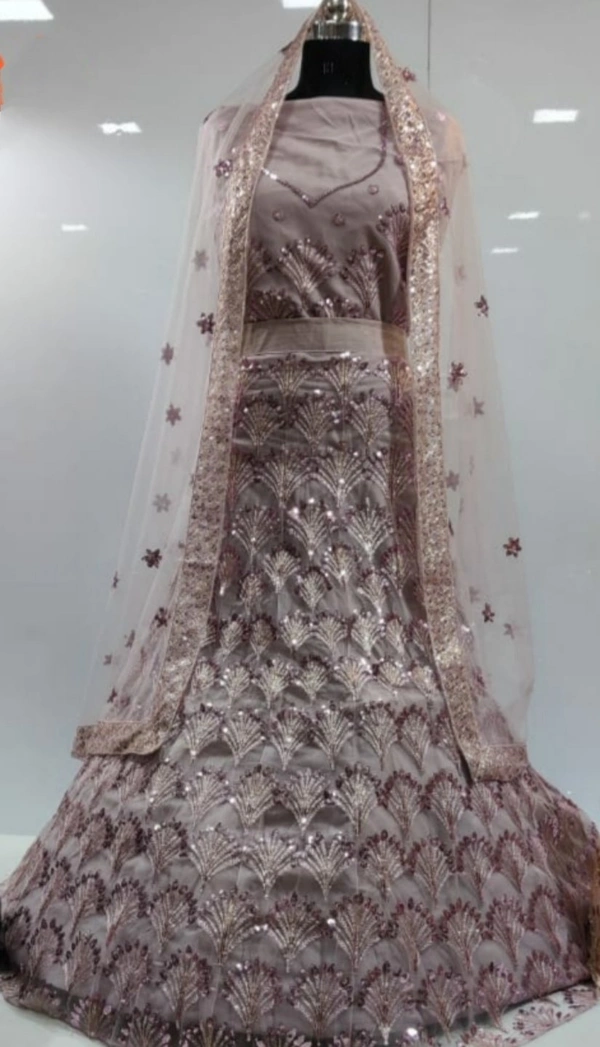 Bridal MNX 46 | Lehenga Choli - Dirty white, Free