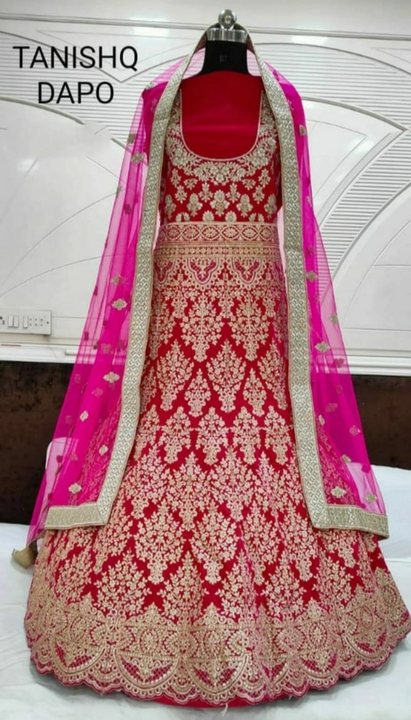 Bridal MNX 49 | Lehenga Choli - Red, Free