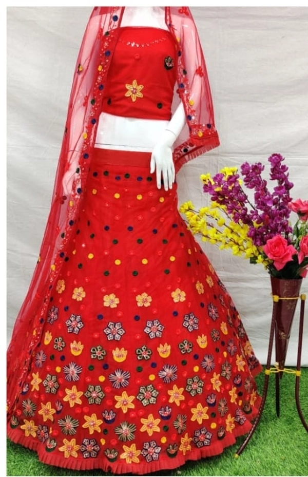 Designer SH | Lehenga Choli - Brick, Free