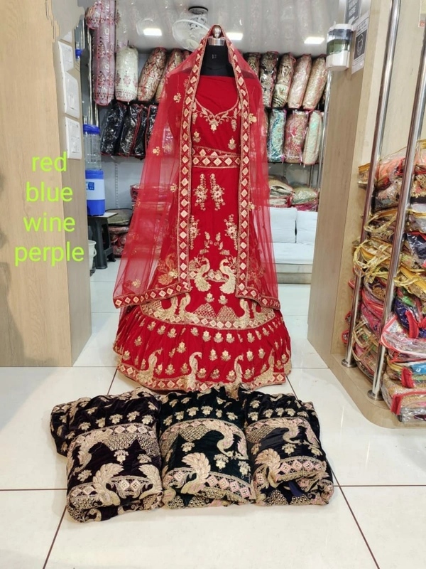 Bridal MNX 56 | Lehenga Choli - red, free