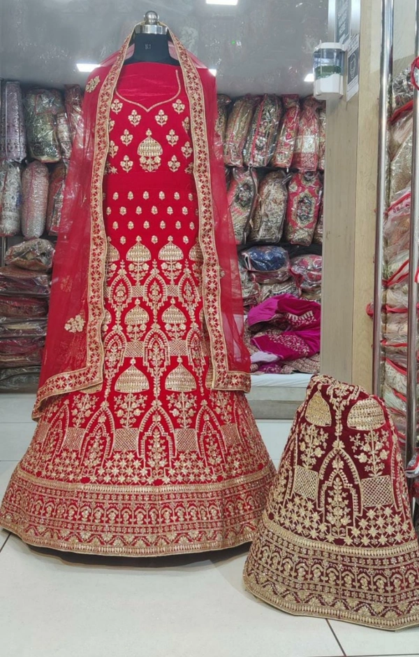 Bridal MNX 5 | Lehenga Choli - red, free