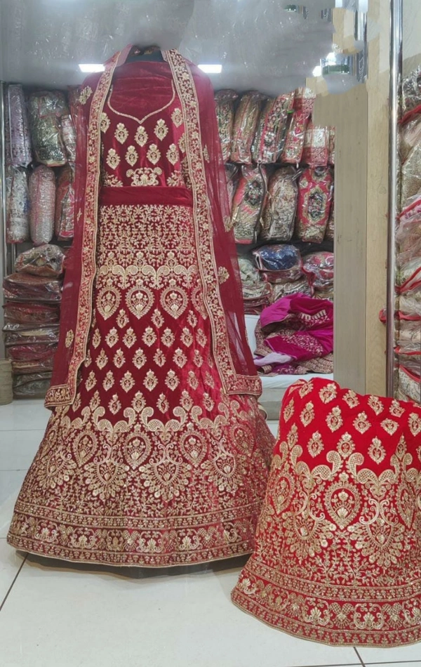 Bridal MNX61  | Lehenga Choli - cherry , free