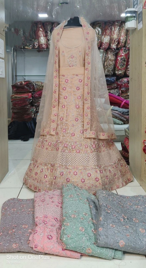 Casual MNX119| Lehenga Choli - bisque, free