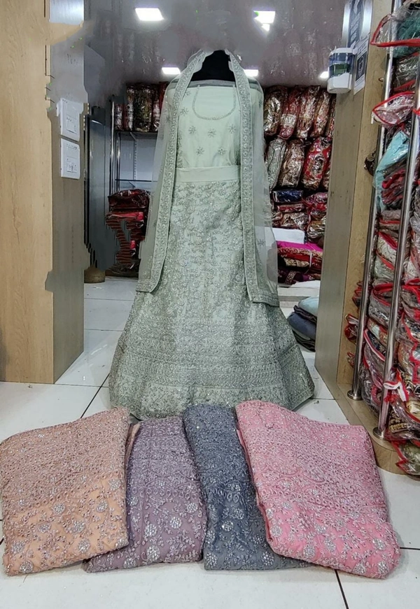 Casual MNX118 | Lehenga Choli - dark seagreen, free