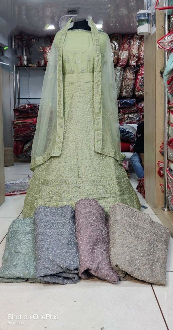 Casual MNX117 | Lehenga Choli - dark seagreen, free