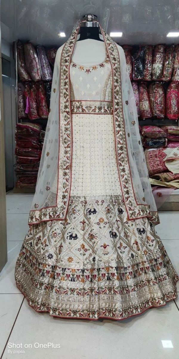 Deginer MNX110 | Lahanga Choli - white, free