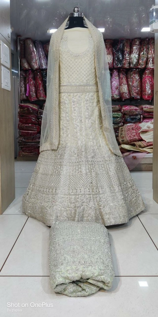 Deginer MNX111| Lahanga Choli - white, free