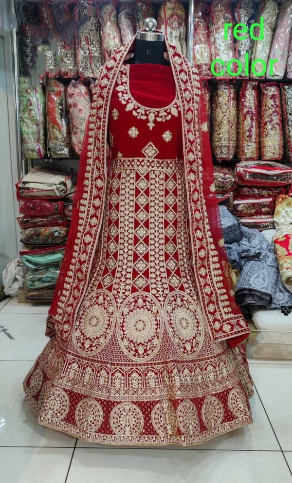 Bridal MNX 21| Bridal Lehenga Choli - red, free