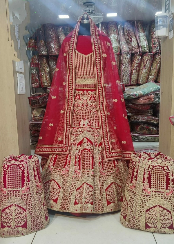 Bridal MNX 31| Bridal Lehenga Choli - red, free