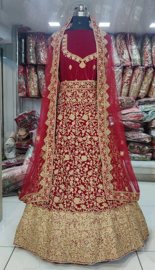 Bridal MNX 30| Bridal Lehenga Choli - red, free