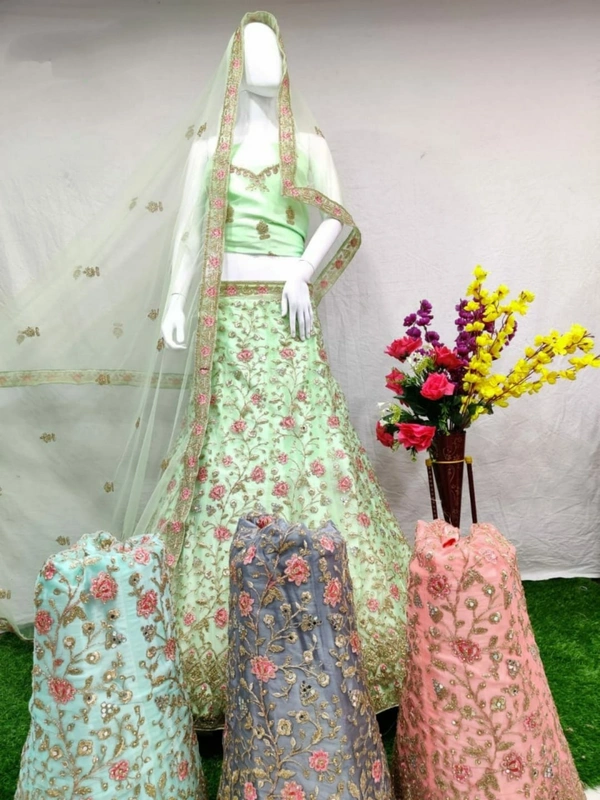Casual MNX15 | Lehenga Choli - mint, free