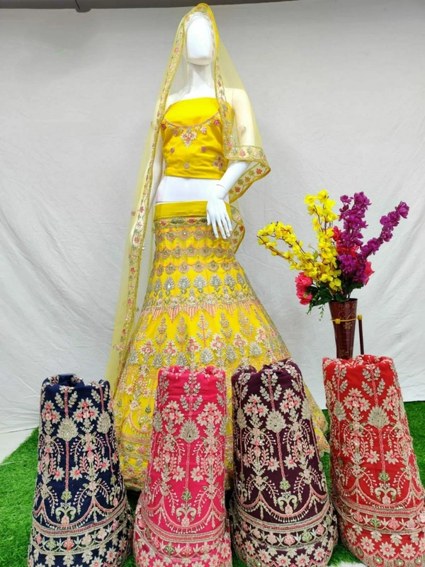 Casual MNX23 | Lahanga Choli - yellow, free