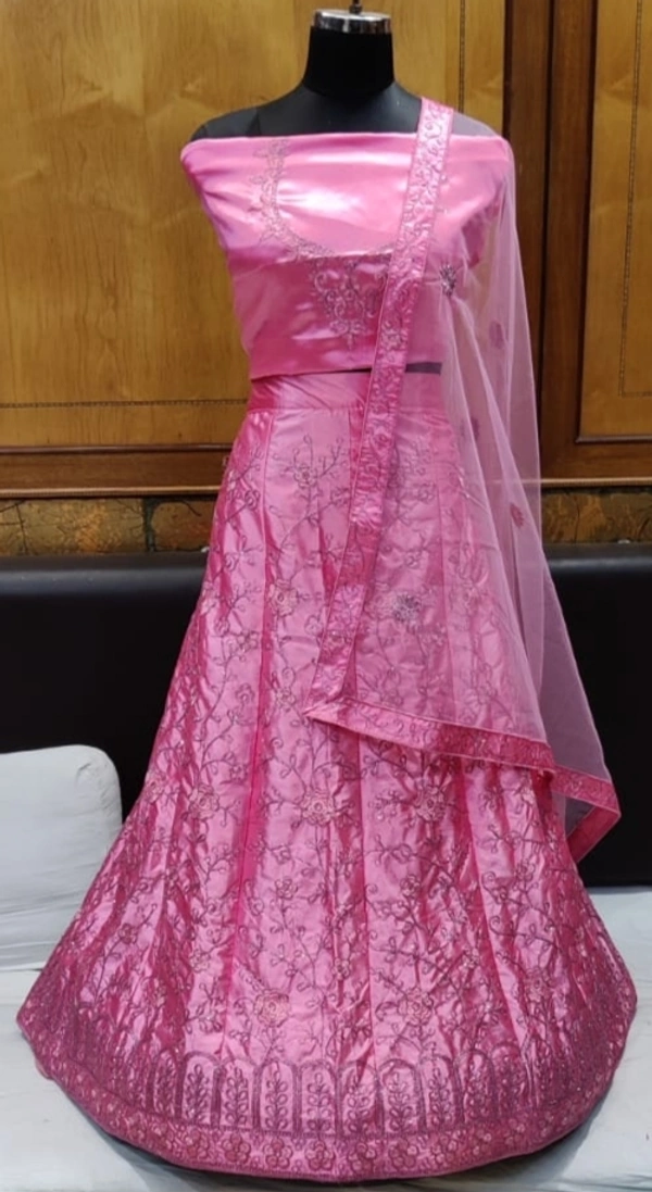SH3A Casual Lehenga Choli - pink, Free