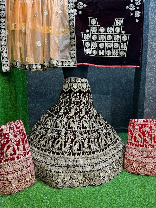 SA201 Lehenga Choli - Black, free