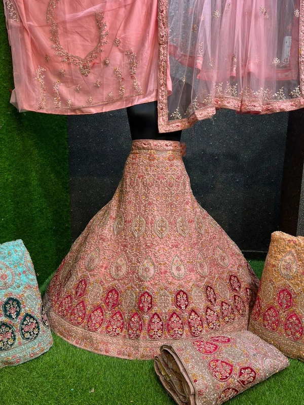 SA208 Lehenga Choli - peach, free