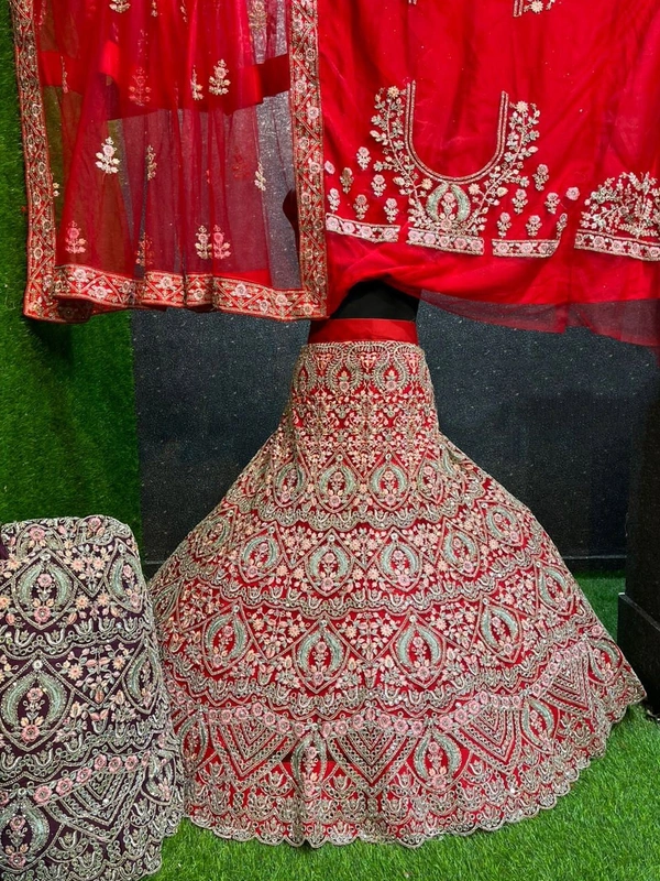 SA213 Lehenga Choli - red, free