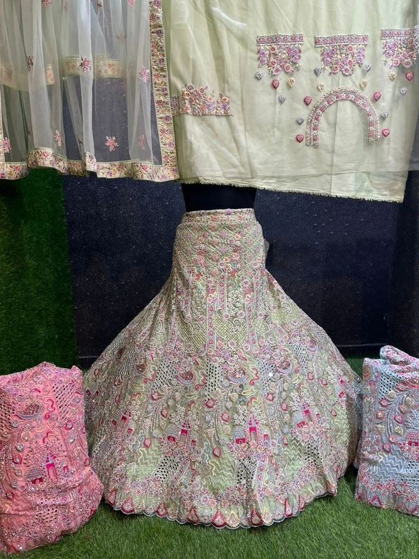 SA214 Lehenga Choli - free, mint