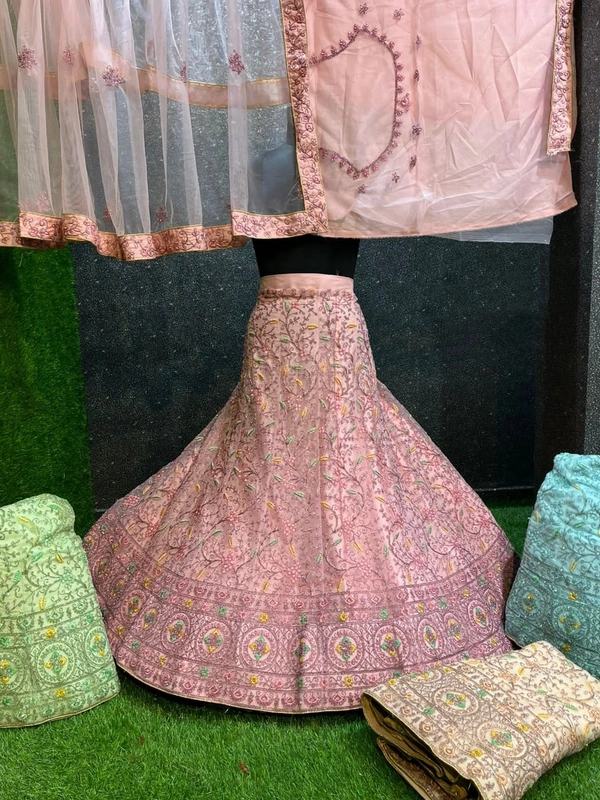 SA217 Lehenga Choli - peach, free