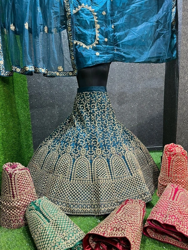SA218 Lehenga Choli - blue, free