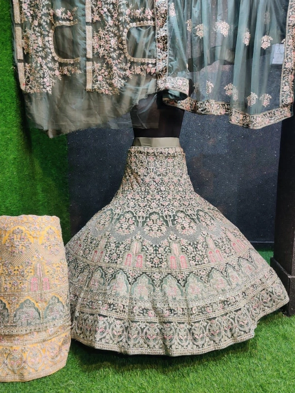 SA231 Lehenga Choli - dark slate Gray, free