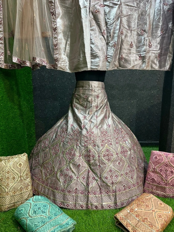 SA234 Lehenga Choli - free, Dim Gray