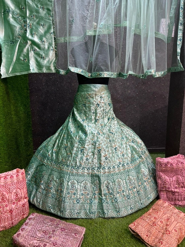 SA235 Lehenga Choli - teal, free