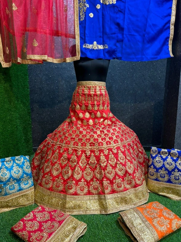 SA247 Lehenga Choli - blue , red,  free