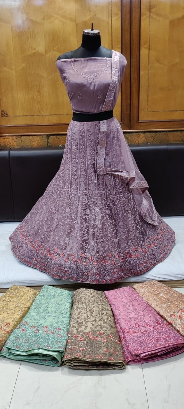 SH207 Lehenga Choli - Thistle, free