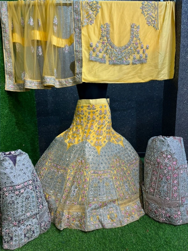 SA268 Lehenga Choli - yellow, free