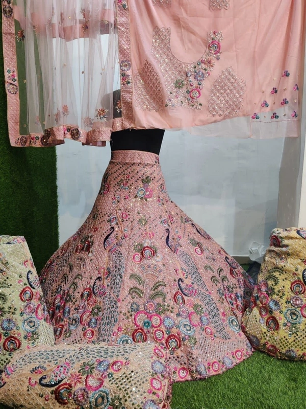 SA272 Lehenga Choli - peach, free