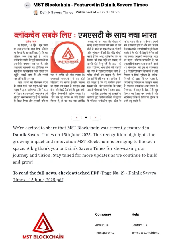 For Information MST NEWS 2