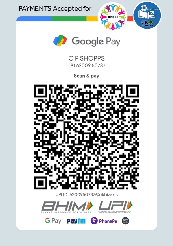 PAYMENT ACCEPTED via G PAY