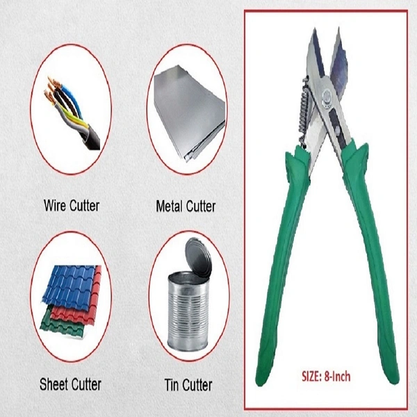 PILERMAN Sturdy Steel Katiya Popat Cutter/Tincutter/Sheetcutter Green - 8-inch