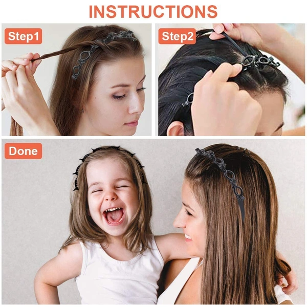 Girls Twisted Headbands Hairband Pack of 2 - free