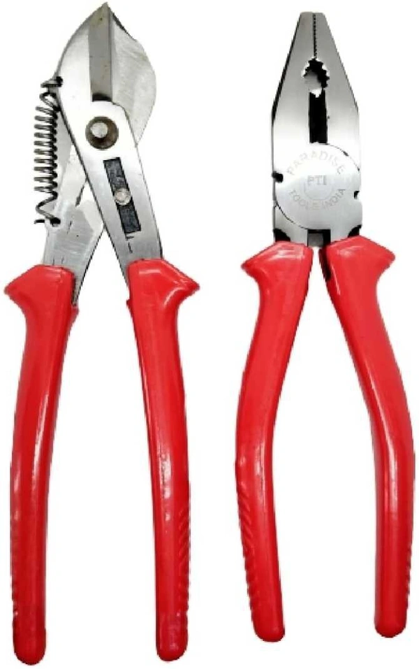 Combination Plier with Katiya Heavy Wire Cutter (8-inch, Red) - FREE, MULTICOLOR