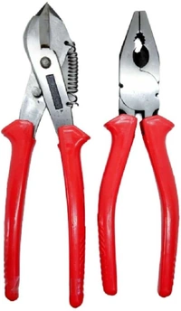 Combination Plier with Katiya Heavy Wire Cutter (8-inch, Red) - FREE, MULTICOLOR