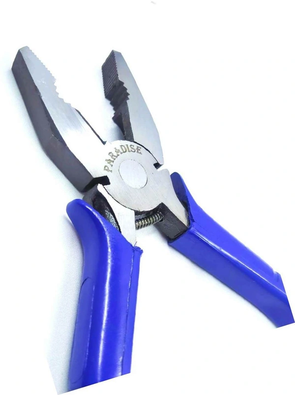 PILERMAN Combination Plier with Anti Slip Handle with Spring (Blue) - 8-inch