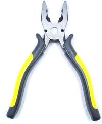 PILERMAN Combination Plier with Anti Slip Handle with Spring (Yellow & Black) - 8-inch