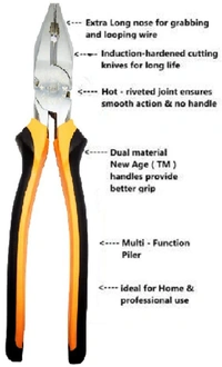 Pilerman Sturdy Steel Combination Plier Heavy Duty (320gm.) - 8-inch