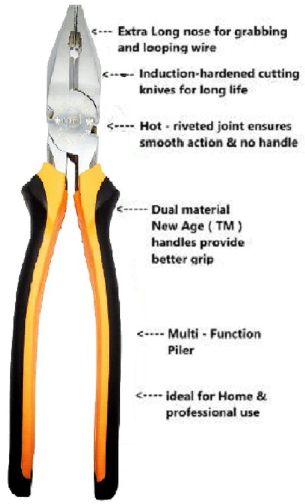 Pilerman Sturdy Steel Combination Plier Heavy Duty (320gm.) - 8-inch