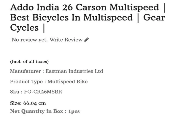 AI Carson 26 TT 2.4 - 26 IncH, 2.4 IncH