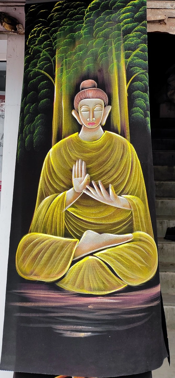 Peaceful Buddha - Neon Painting, Fluorescent painting