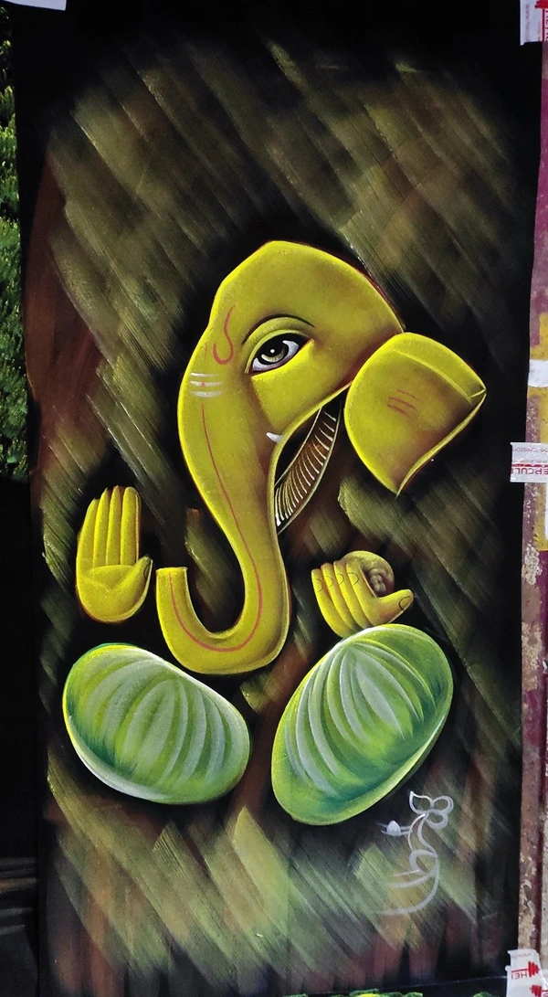 Ganesha Neon Painting, Fluorescent painting