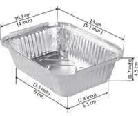 Accessories Roy  Aluminium Foil Container 250ml, Food Storage Disposable Containers with Lid for Kitchen, Party Events and Catering - White, Free