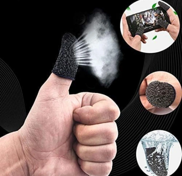 Thumb & Finger Sleeve for Mobile Gaming with Super Conductive Fiber Fabric, Anti-Sweat and Breathable, for PUBG, Garena Free Fire, COD Mobile, Asphalt etc