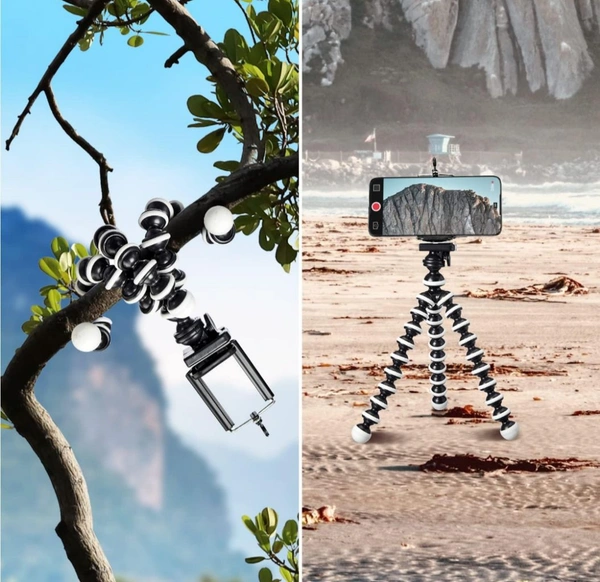 Gorilla Tripod/Mini Tripod for Mobile Phone with Phone Mount with Flexible Gorilla Stand for DSLR, Action Cameras, Ring Lights, Panel Reflectors, Umbrellas, and Flashlights (13 Inch)2K+ bought in past month