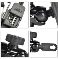 Motorcycle Phone Holder with USB Charger 360 Rotation Bike Mobile Charger Fast Charging Bike Mobile Holder 
